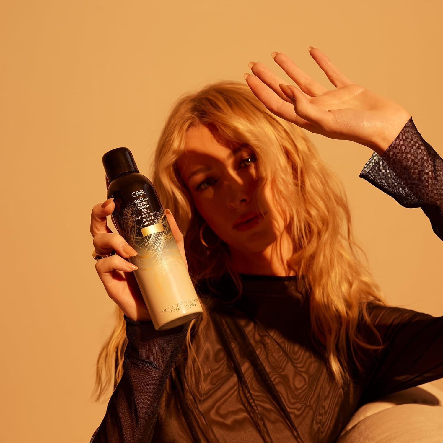 image:imageOribe Gold Lust Dry Heat Protection Spray Lightweight Heat Protectant for Styling Dry Hair Shields Hair from Damage and Prevents Breakage