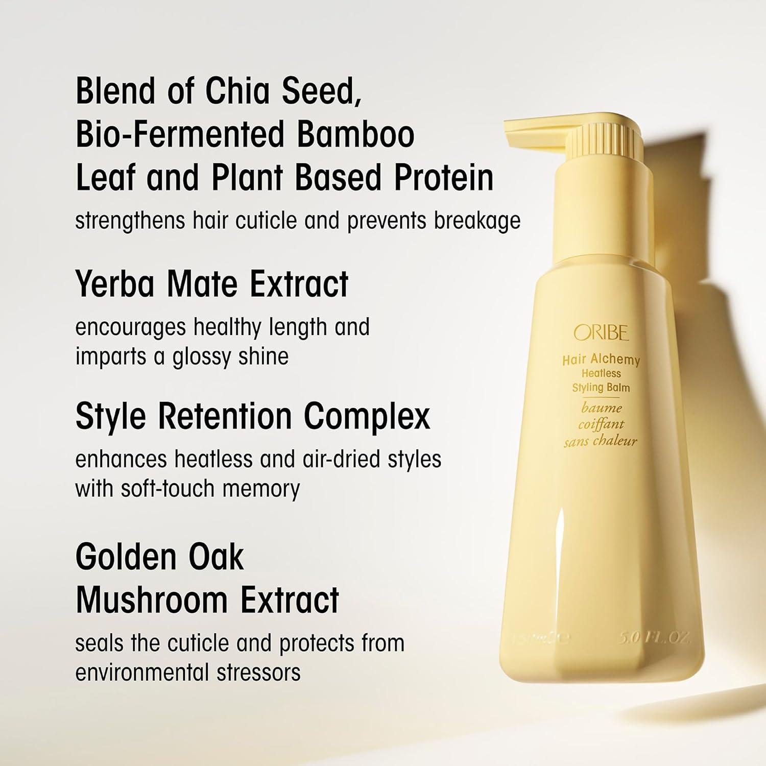 image:imageOribe Hair Alchemy Heatless Hair Styling Balm Reduces Breakage amp Strengthens Hair Air Dry amp Heatless Styles Softens amp Smooths Frizz amp Flyaways For Fine To Medium Hair 5 oz