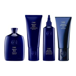 ORIBE Supershine Shampoo & Supershine Conditioner & Moisturizing Cream & Mirror Rinse Glass Hair Treatment Bundle