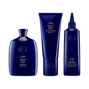 Oribe Supershine Shampoo & Supershine Conditioner & Mirror Rinse Bundle